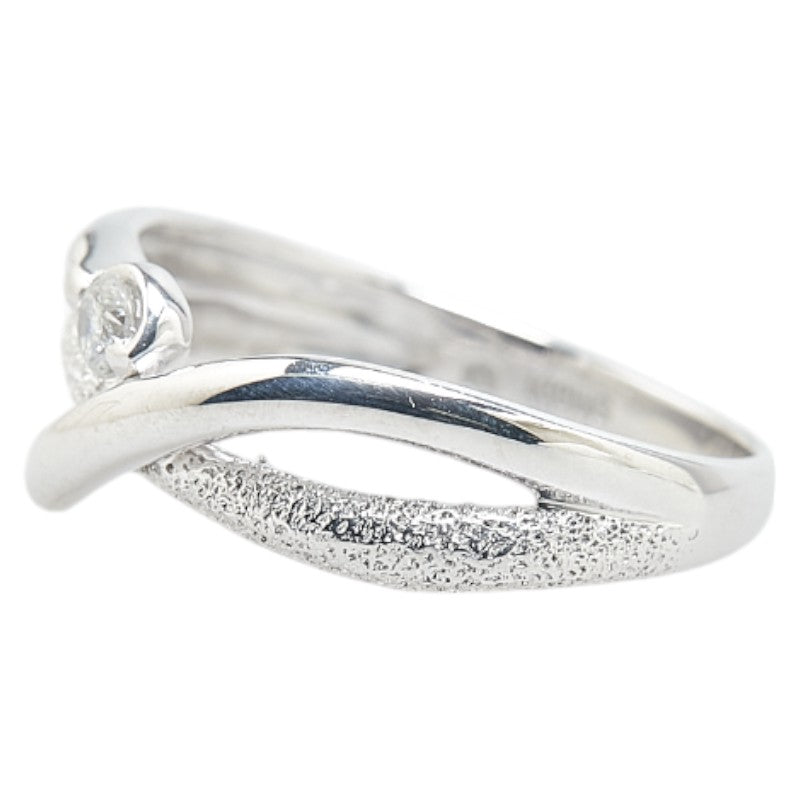 K18WG White Gold Diamond Ring 12.5