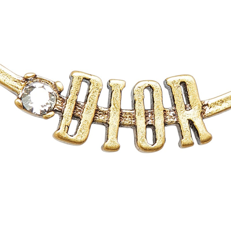 Dior Logo Gold Plated Earrings