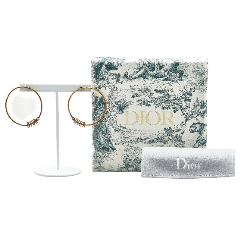 Dior Logo Gold Plated Earrings