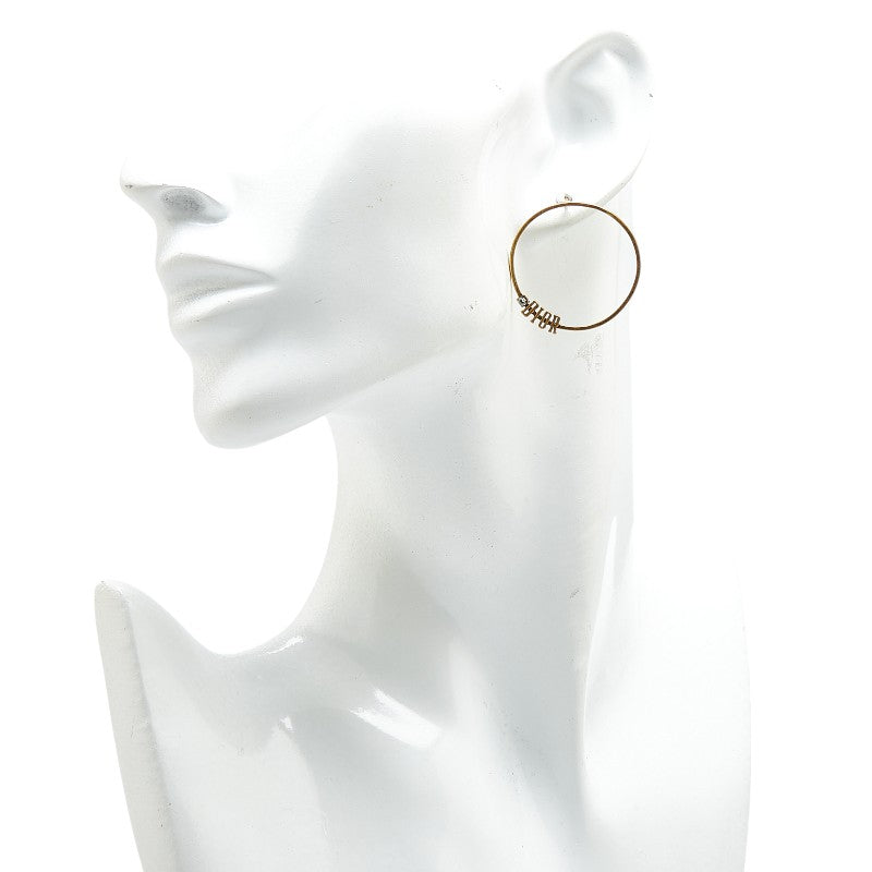 Dior Logo Gold Plated Earrings