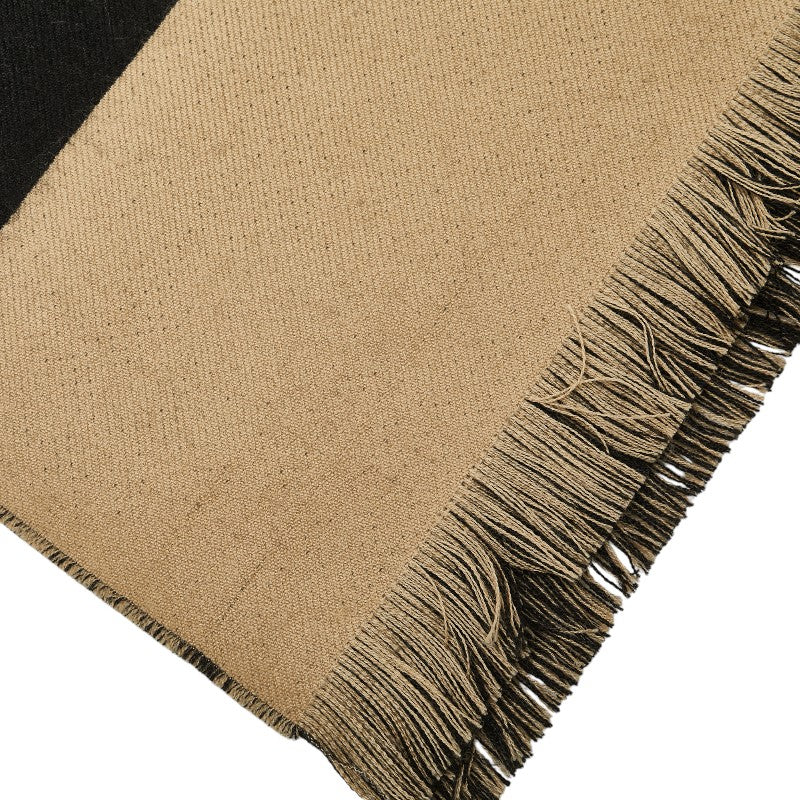 Burberry Wool Logo Scarf Beige Black