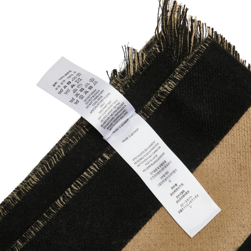 Burberry Wool Logo Scarf Beige Black