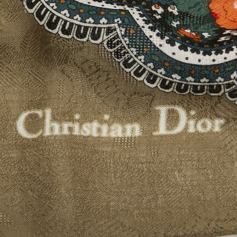 Dior Wool Flower Motif Large Scarf