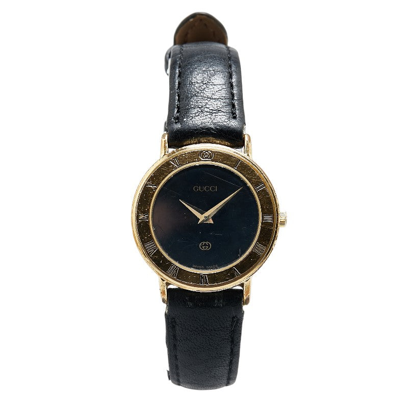 Gucci 3000L Quartz Leather Watch