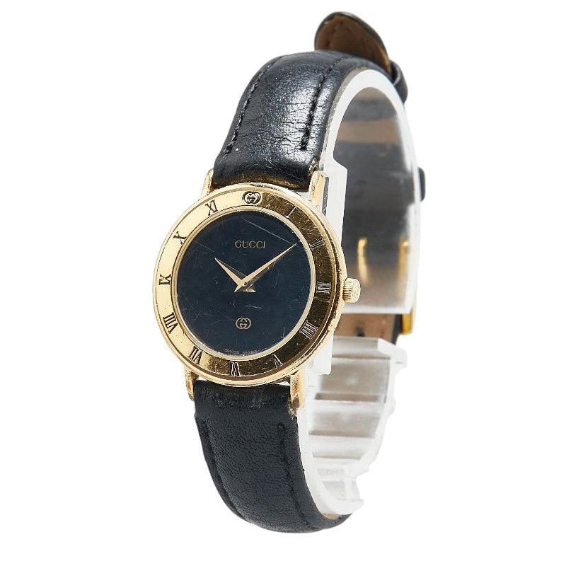 Gucci 3000L Quartz Leather Watch