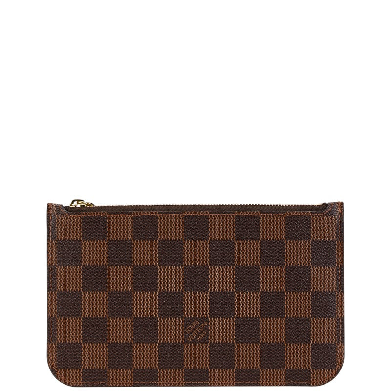 Louis Vuitton Damier Neverfull Pouch Brown PVC