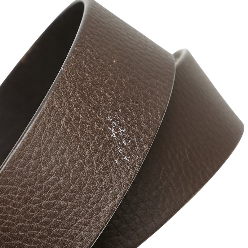 Bottega Veneta Leather Belt Brown Silver