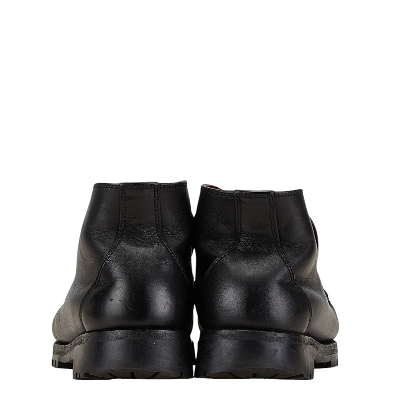 Salvatore Ferragamo Gancini Leather Short Boots