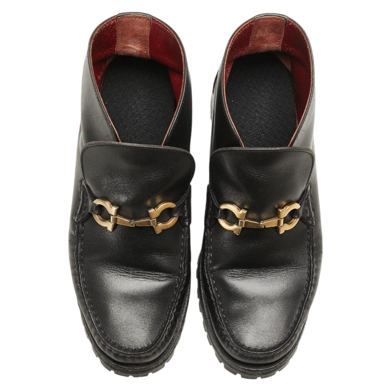 Salvatore Ferragamo Gancini Leather Short Boots