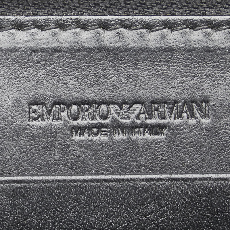 Armani Black Leather Bifold Wallet