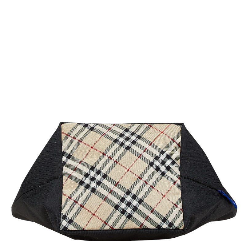 Burberry Nova Check Nylon Leather Handbag