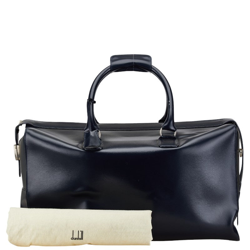 Dunhill Leather Boston Bag Black