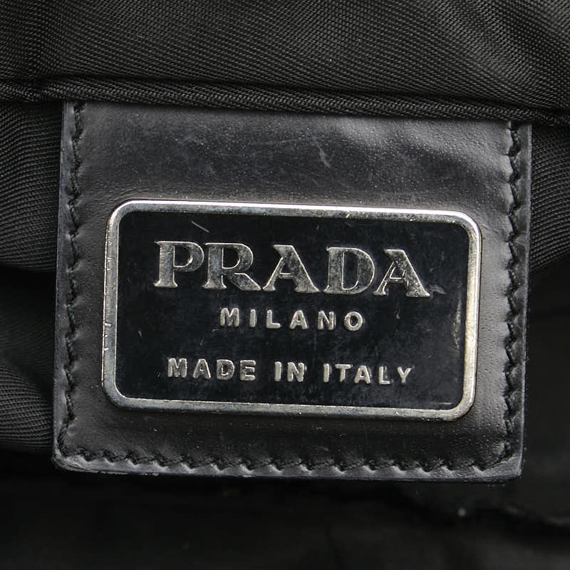 Prada Nylon Triangle Logo Shoulder Bag