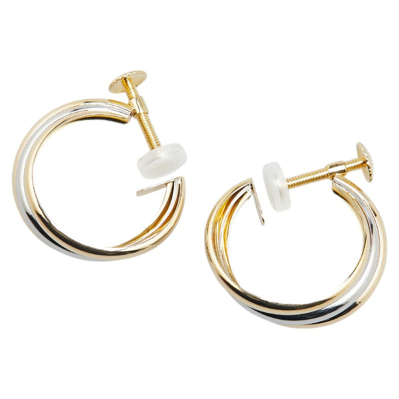 K18YG/WG Gold Hoop Earrings