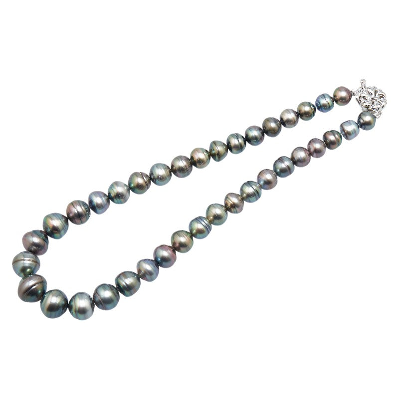 Sterling Silver Black Pearl Necklace