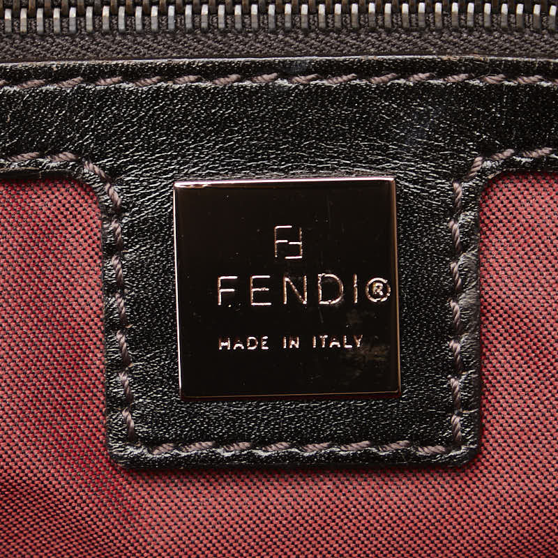 Fendi Suede Leather Mini Boston Handbag 8BN005