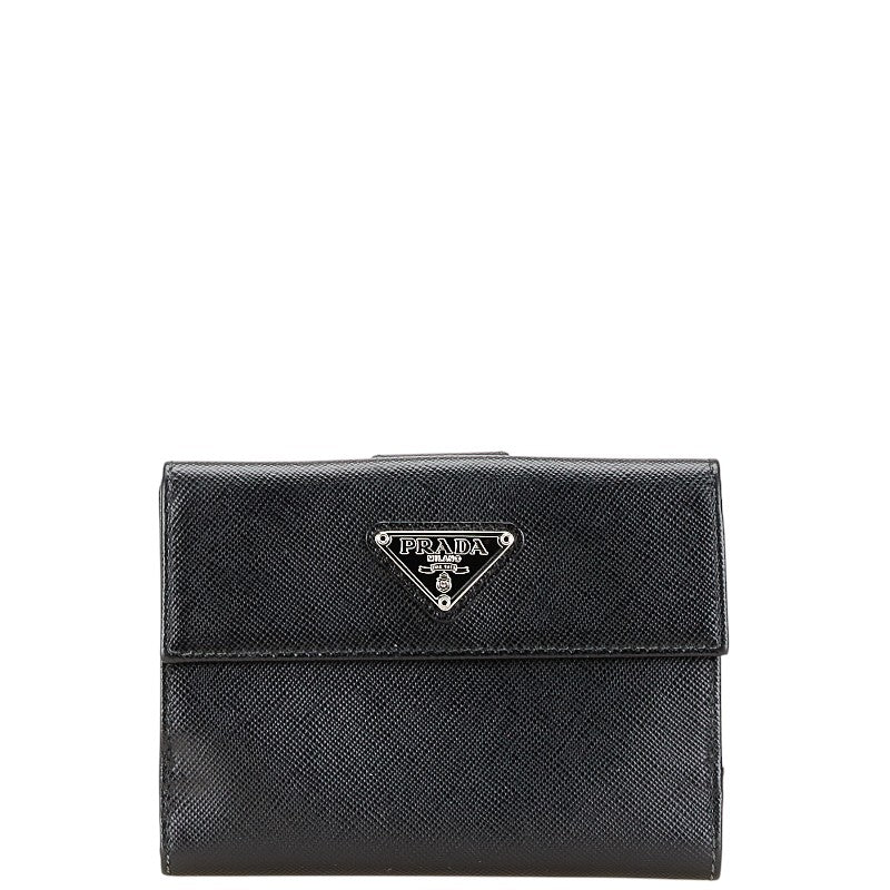 Prada Leather Triangle Logo Bifold Wallet