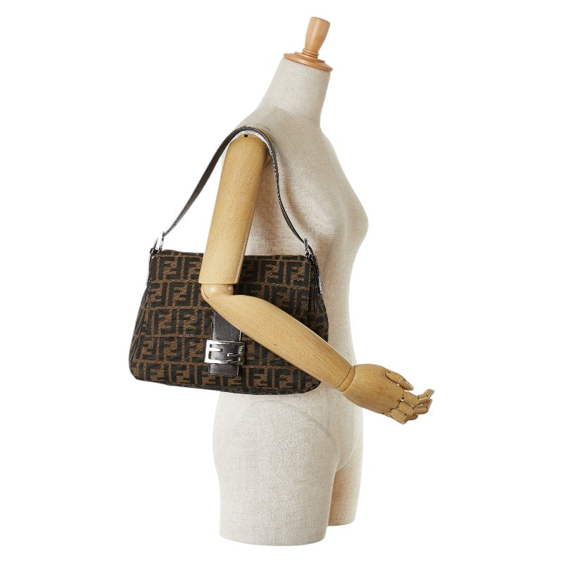 Fendi Mamma Bucket Shoulder Bag Canvas Leather