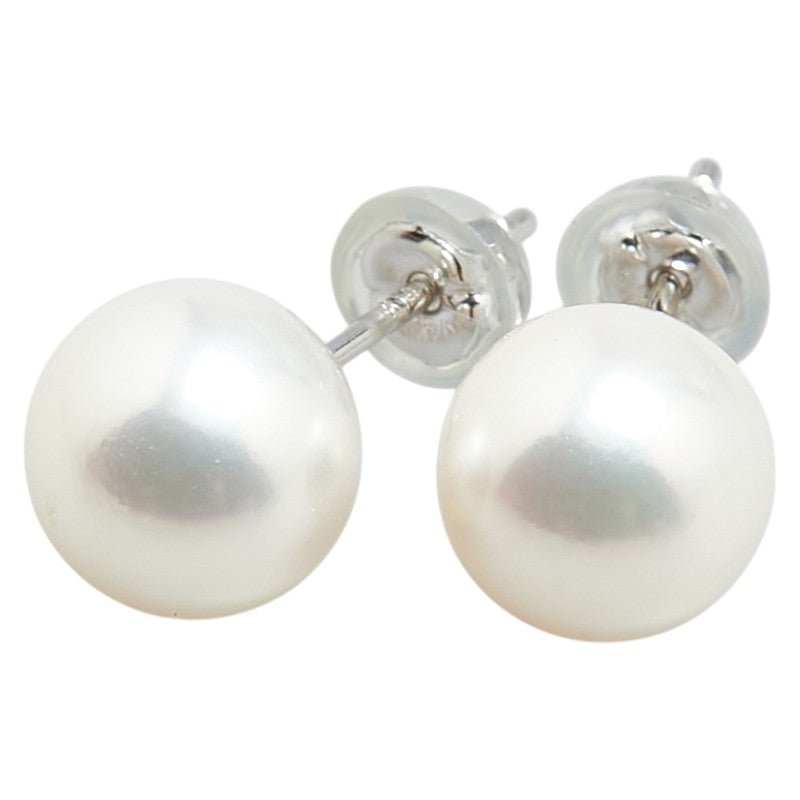 K14WG White Gold Akoya Pearl 8.5mm Earrings