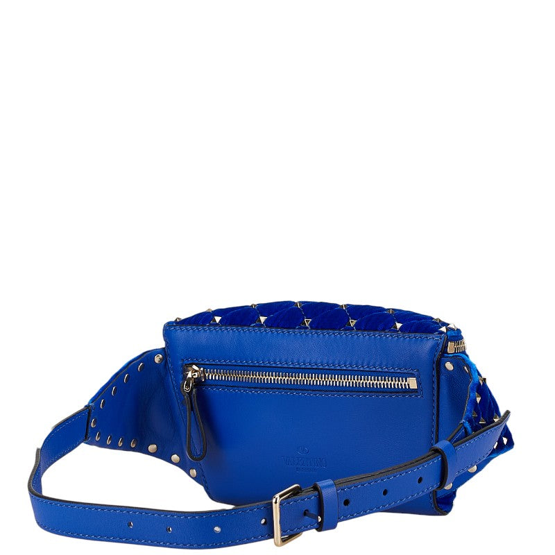 Valentino Rockstuds Velour Leather Waist Bag