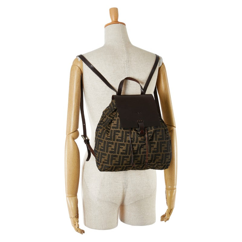 Fendi Zucca Canvas Leather Backpack 15980