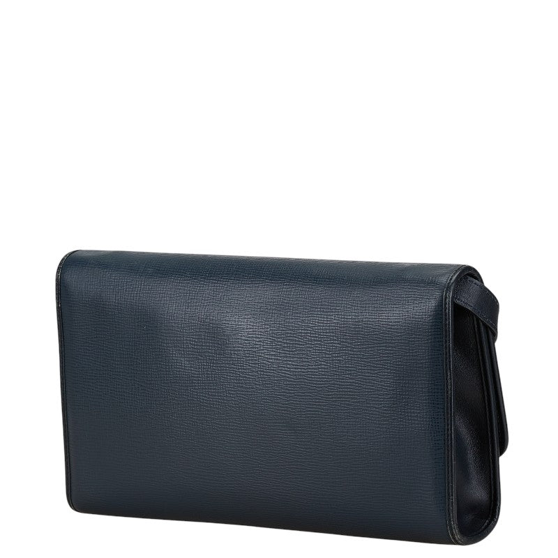 Gucci Leather Shoulder Bag Navy