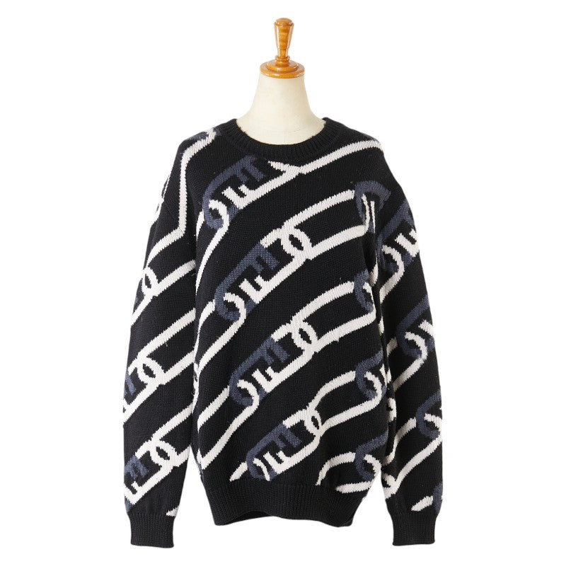 Fendi Wool FF Chain Motif Knit Sweater