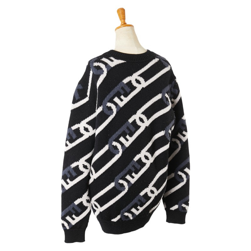 Fendi Wool FF Chain Motif Knit Sweater