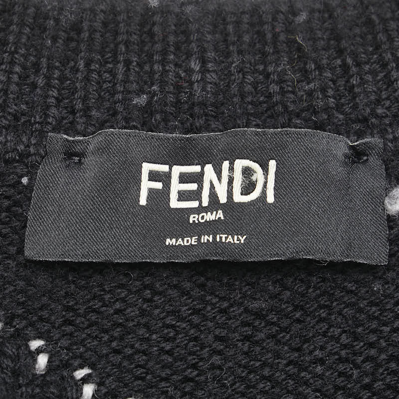 Fendi Wool FF Chain Motif Knit Sweater