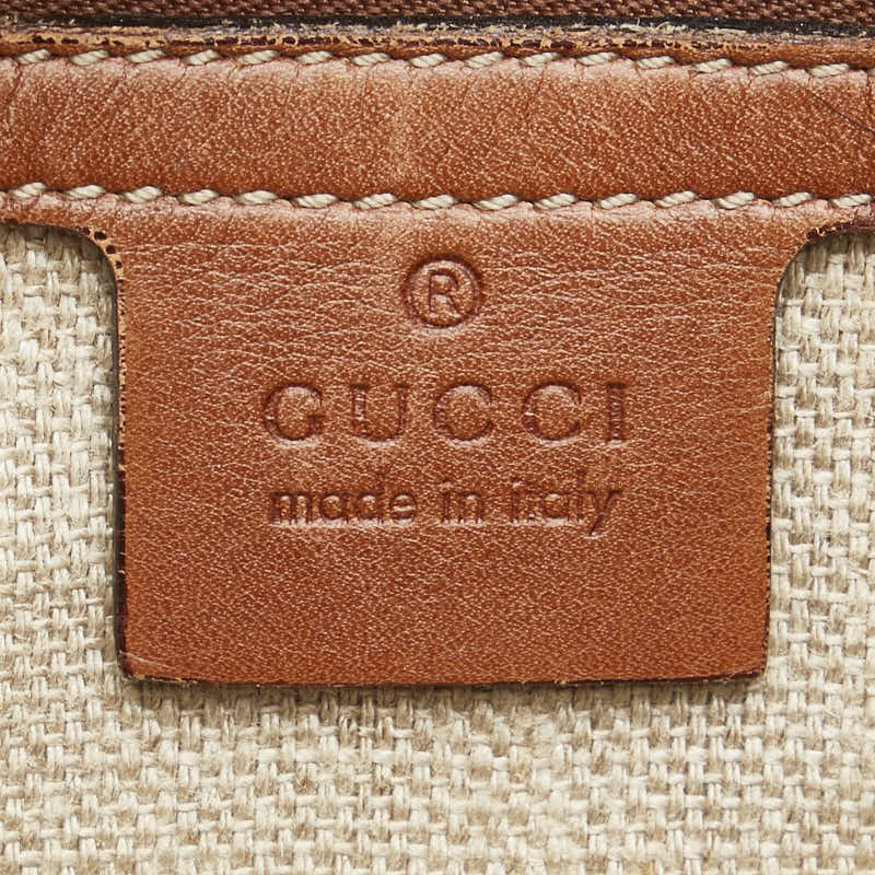 Gucci Bamboo Leather Mini Boston Handbag