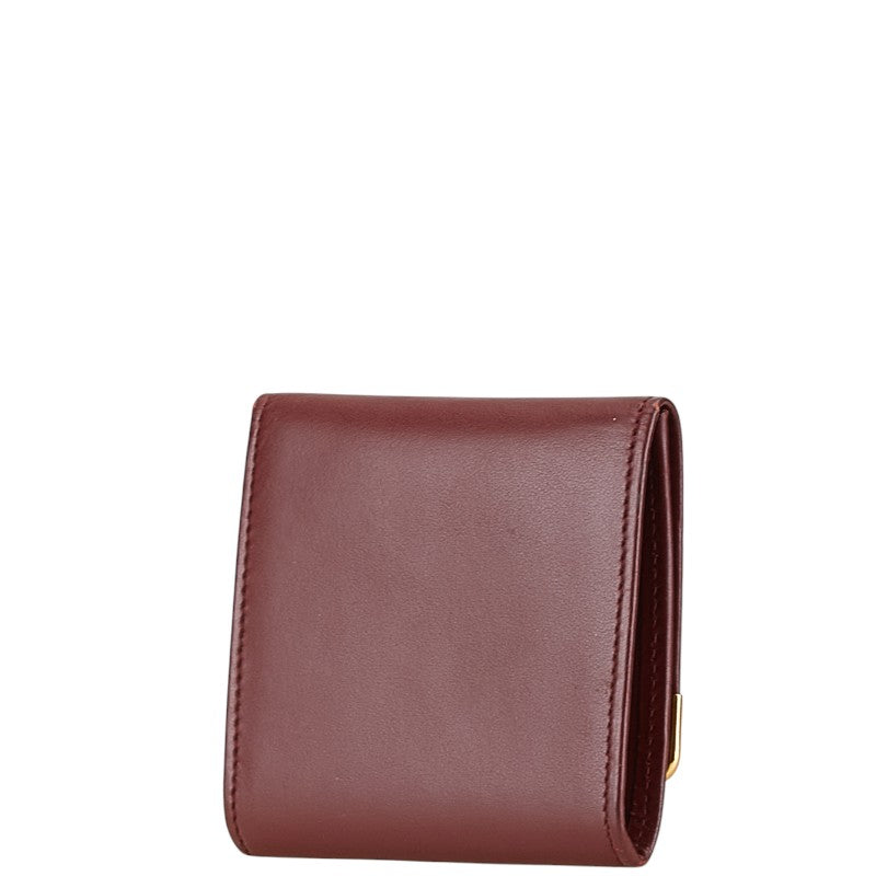 Cartier Leather Coin Case Bordeaux