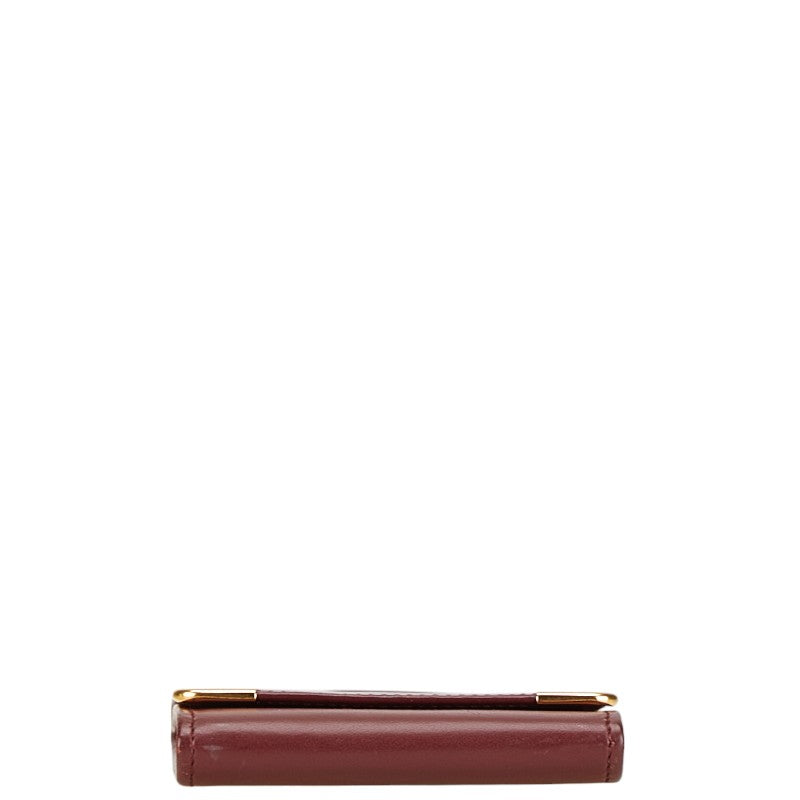 Cartier Leather Coin Case Bordeaux