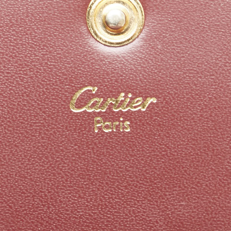 Cartier Leather Coin Case Bordeaux