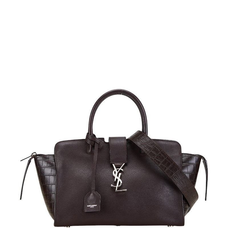 Saint Laurent Leather 2WAY Handbag Brown