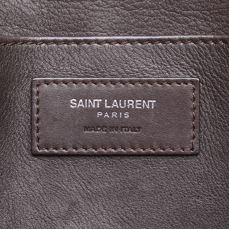 Saint Laurent Leather 2WAY Handbag Brown