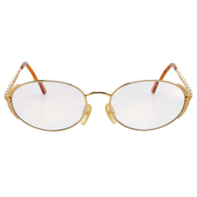 Dior Plastic Eyeglasses Gold Brown