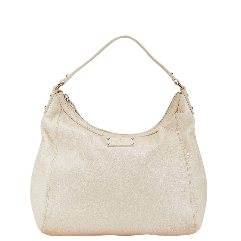 Kate Spade Leather Shoulder Bag Ivory White