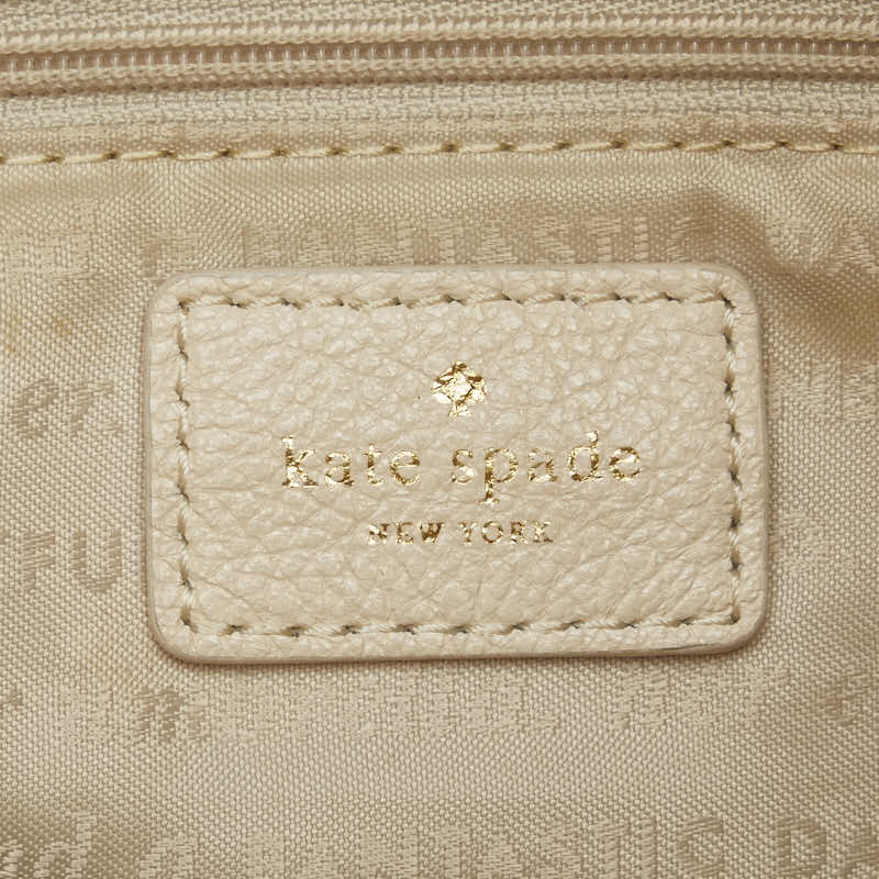 Kate Spade Leather Shoulder Bag Ivory White