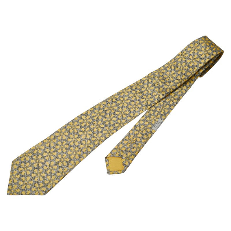 Hermes Silk Tie Yellow