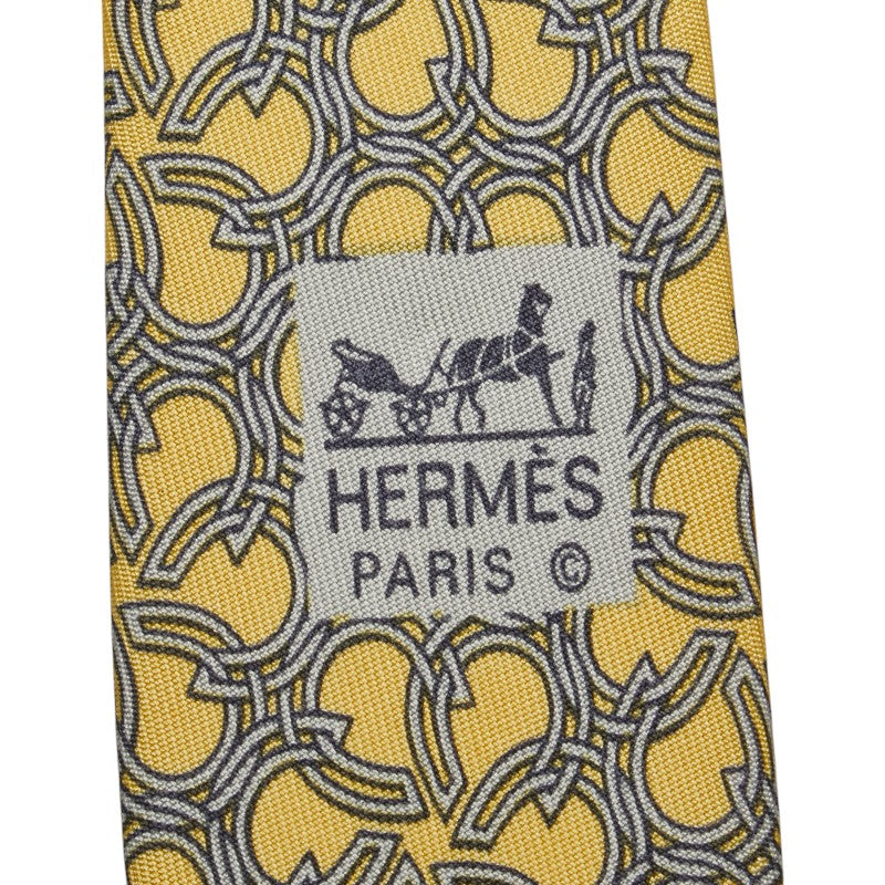 Hermes Silk Tie Yellow