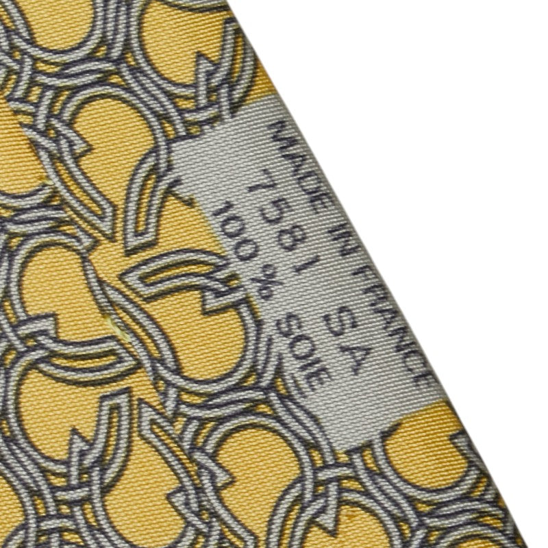 Hermes Silk Tie Yellow