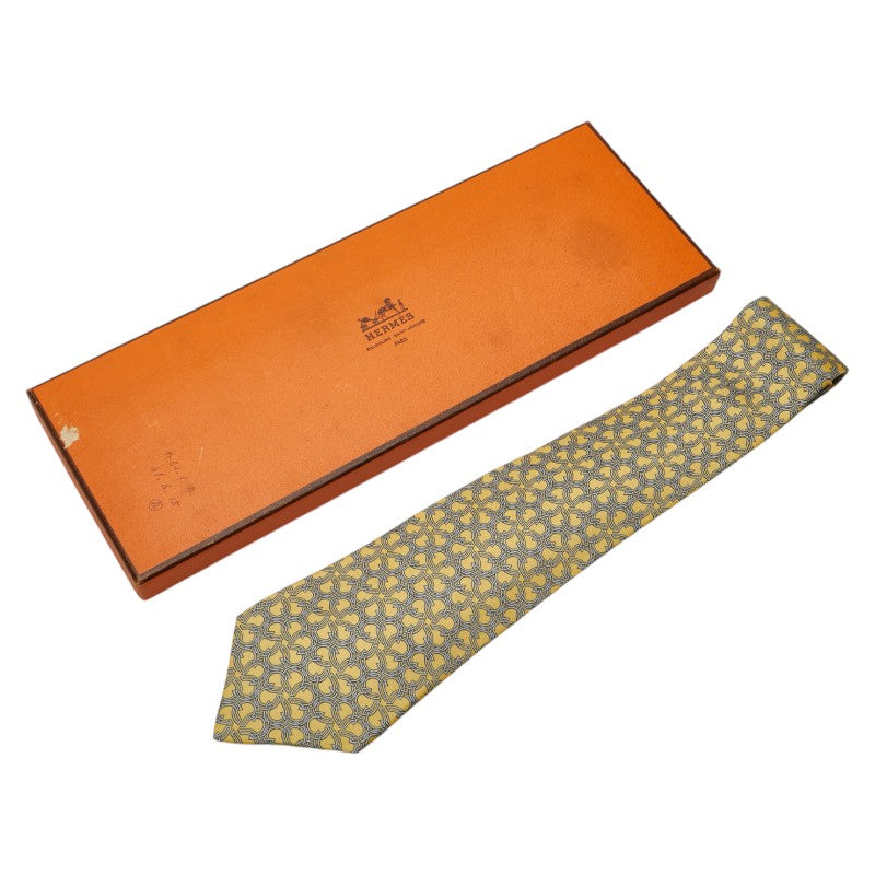 Hermes Silk Tie Yellow