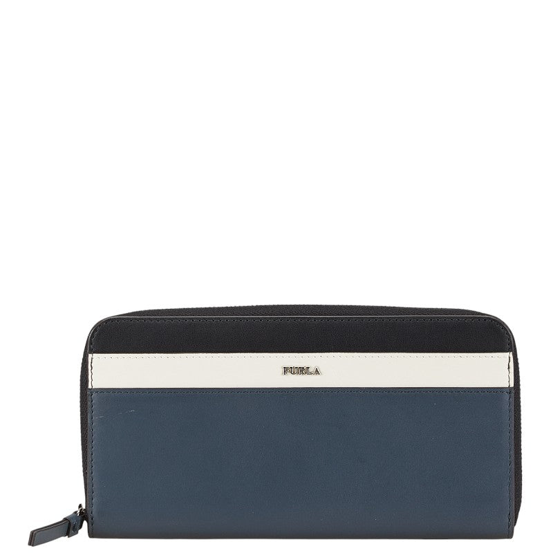 Furla Bicolor Leather Zip Wallet