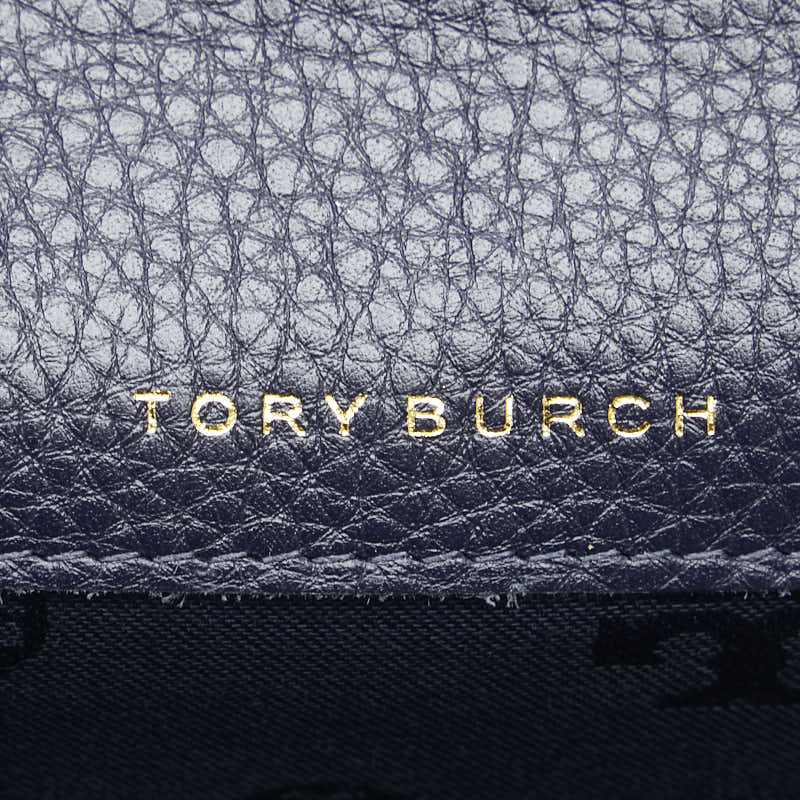 Tory Burch Marion Leather Compact Wallet Navy