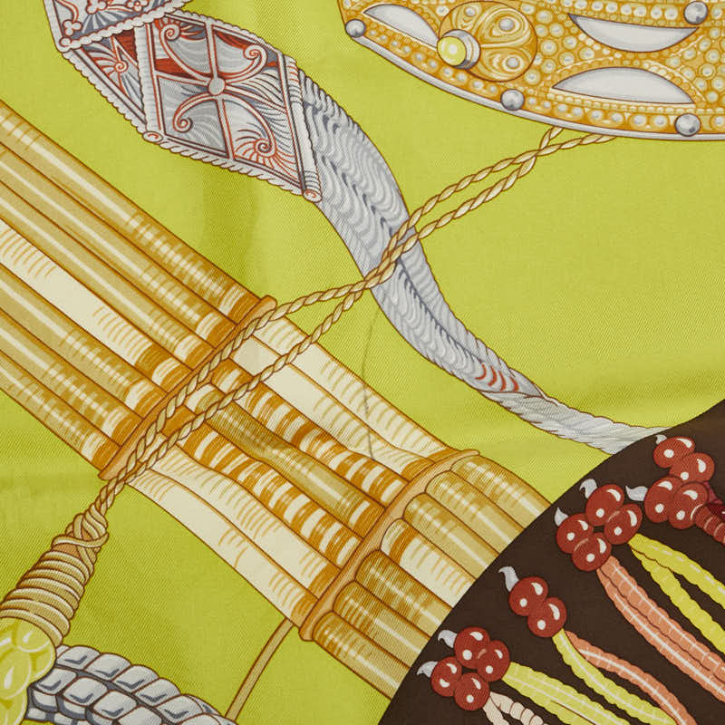 Hermes Silk Scarf Brown Multicolor