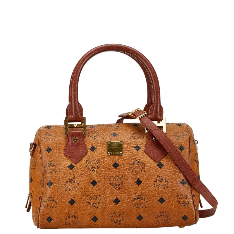 MCM Visetos Logo Leather 2WAY Bag