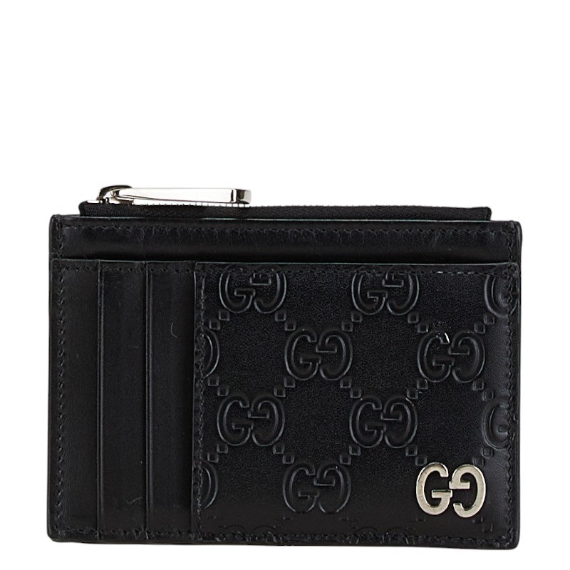 Gucci Leather Signature Coin Case Card Holder