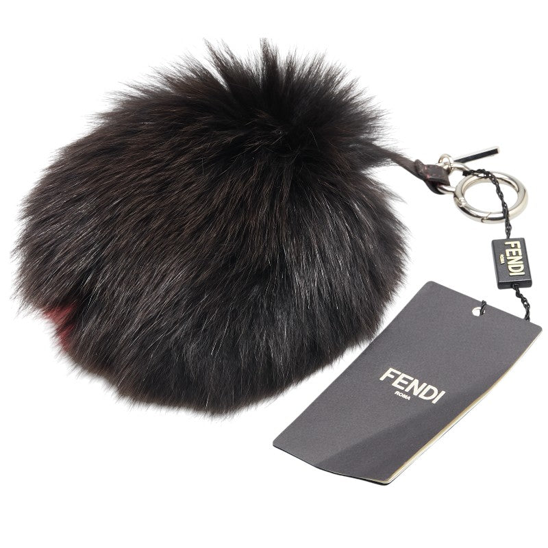 Fendi Fur Leather Bag Charm Keychain