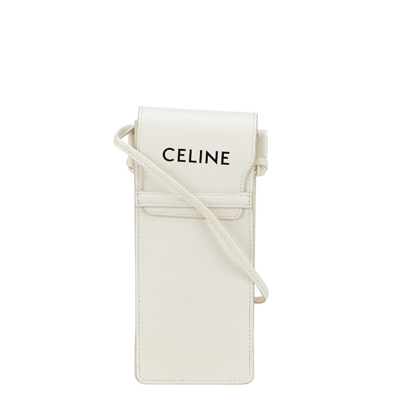 Celine Monochrome Logo Leather Crossbody Bag