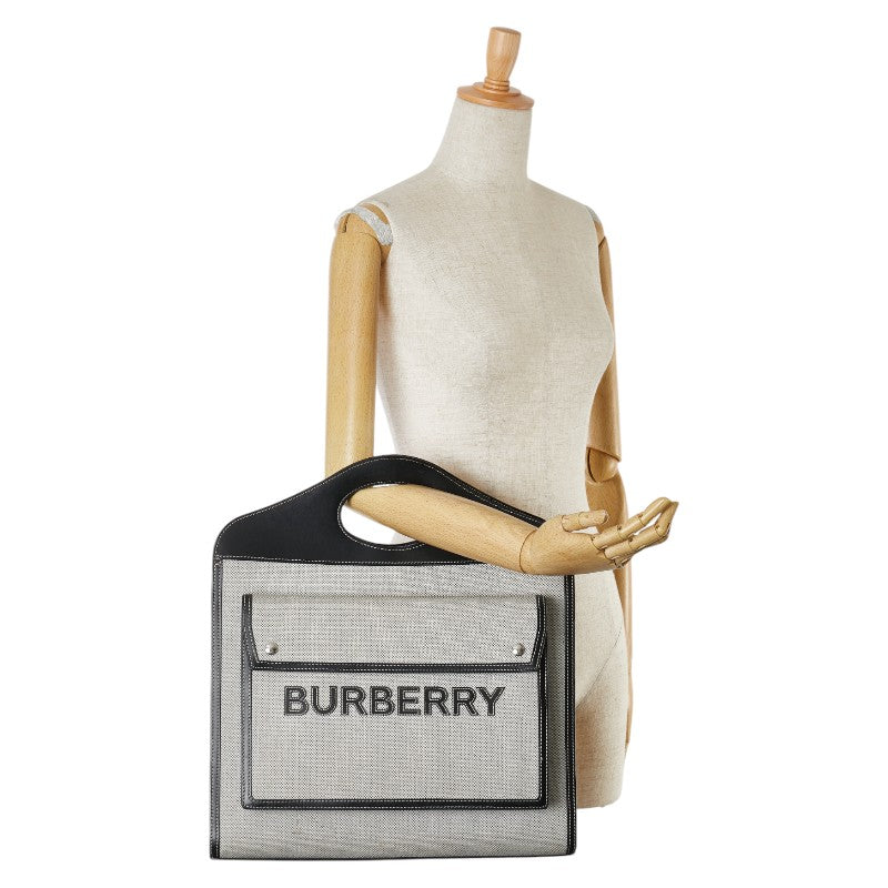 Burberry Canvas Leather Horseferry Logo Handbag